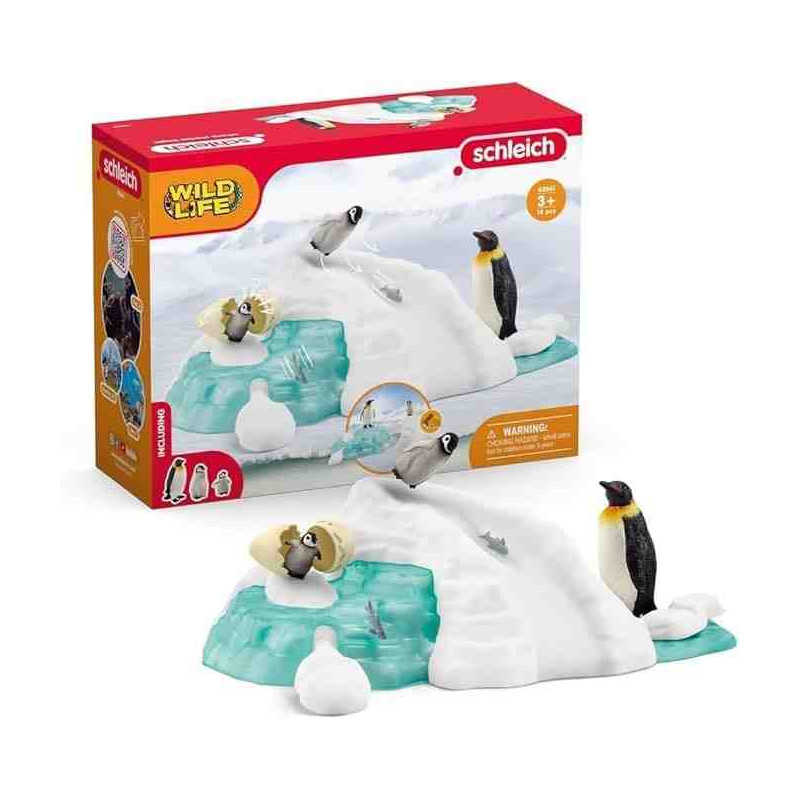 DIVERSION FAMILIAR DE PINGUINOS  Schleich Wild Life Artic 42661